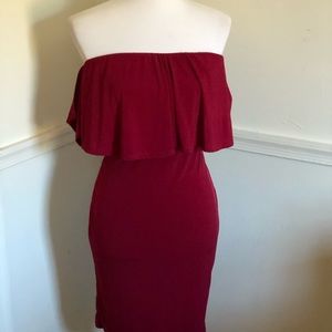 Love Culture Off-Shoulder Bodycon Dress